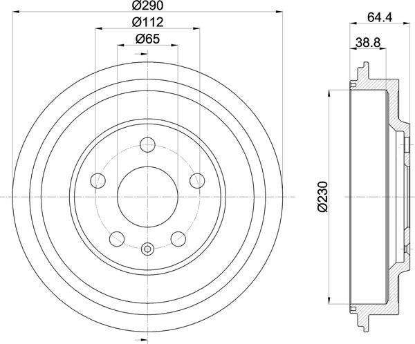 Mintex Brake Drum (Single) fits -Volkswagen MBD366 (also fits other vehicles)