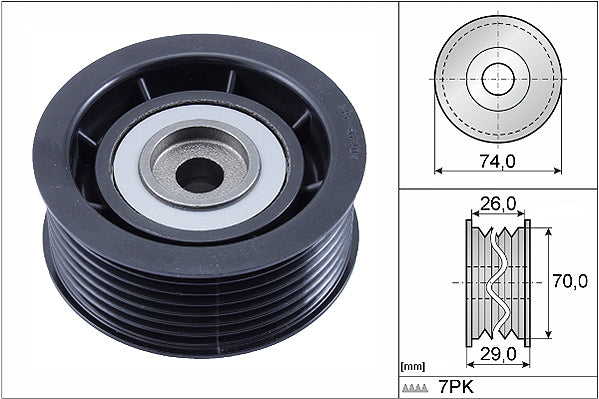 INA Deflection/Guide Pulley - V-Ribbed Belt - Part No - 532084010