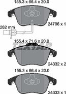 Audi, Brake Pad Set - Textar 2470601