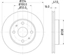 Mintex Brake Discs fits -Daihatsu Perodua V234:4 MDC1400 (also fits other vehicles)