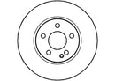 Disctech Brake Disc - Fits Mercedes-benz - ABD2193 - Front Axle