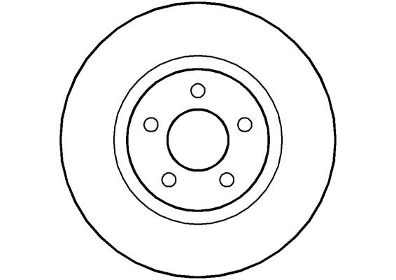 Disctech Brake Disc - Fits Chrysler, Honda - ABD2748 - Front Axle