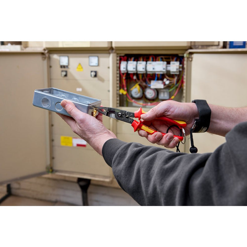 Draper XP1000® VDE Tethered 8-in-1 Electricians Pliers, 215mm