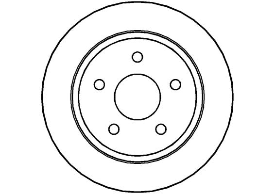 Disctech Brake Disc - Fits Jeep, Opel - ABD2757 - Rear Axle