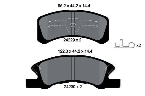 Textar Brake Pad Set - 2422901