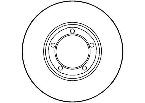 Disctech Brake Disc - Fits Mitsubishi, Nissan - ABD3515 - Front Axle