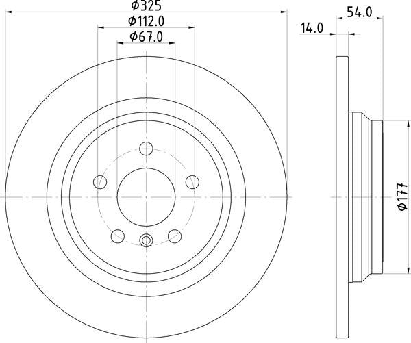 Mintex Brake Discs fits -MercedesBenz S270:5 MDC2702 (also fits other vehicles)