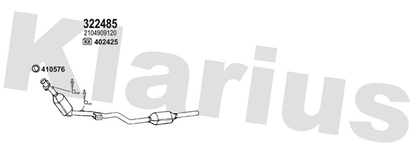 Klarius 322485 - Catalyst Type Approved Withpip  - Fits Mercedes E280 2.8i