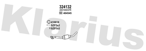 Klarius 324132 - Catalyst & Dpf Combined  - Fits Renault Laguna 2.0