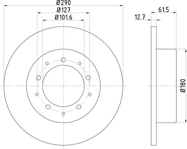 Mintex Brake Discs fits -Land Rover S300:5 MDC468C (also fits other vehicles)