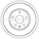 Borg & Beck Brake Drum (Single) -BBR7258