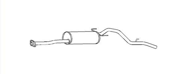 FAURECIA 8LD 366 036-171 Rear Muffler - Easy2Fit® Kit - fits VW GOLF II (19E, 1G1)
