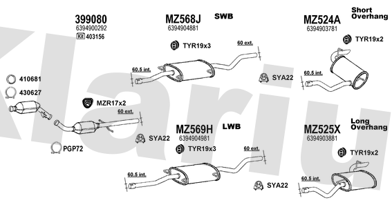 Klarius 399080 - Diesel Particulate Filter  - Fits Mercedes Viano 2.1CDi
