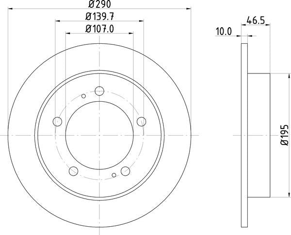 Mintex Brake Discs fits -Suzuki S256:4 MDC747 (also fits other vehicles)