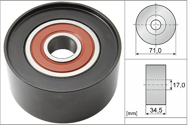 INA Deflection/Guide Pulley - V-Ribbed Belt - Part No - 532054210