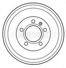 Borg & Beck Brake Drum (Single) -BBR7215