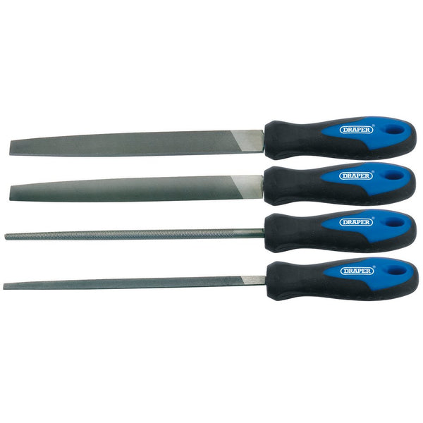 Soft Grip Engineer's File Set, 200mm (4 Piece)