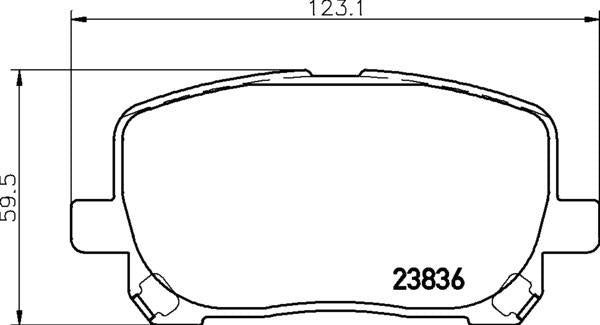 Mintex Brake Pad Set fits -Toyota MDB2266 (also fits other vehicles)