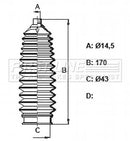 First Line Steering Gaiter Kit Part No -FSG3436