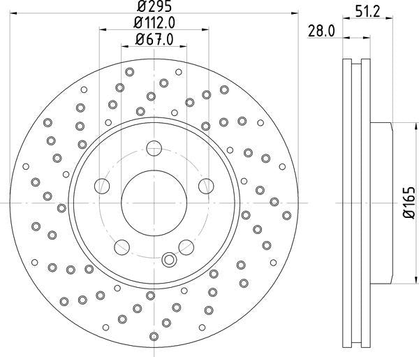 Mintex Brake Discs fits -MercedesBenz V340:5 MDC2539 (also fits other vehicles)