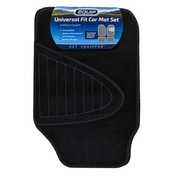 Equip Universal Fit Car Mat Classic Carpet - Black