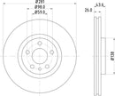Mintex Brake Discs fits -Citroën Fiat Peugeot S245:5 MDC827 (also fits other vehicles)