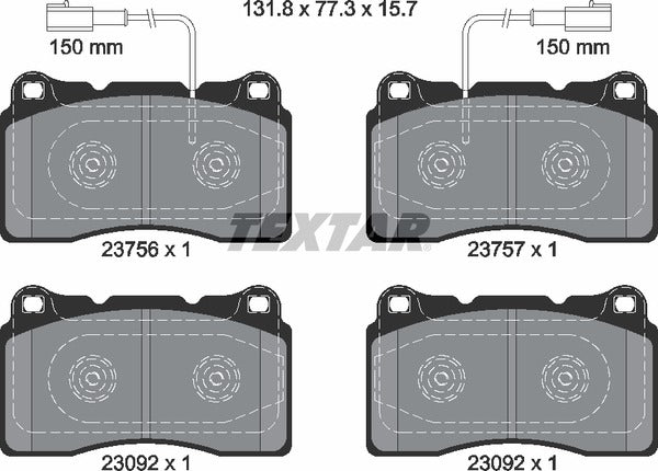 Textar Brake Pad Set - 2375601