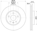 Mintex Brake Discs fits -Chevrolet Opel Vauxhall S292:5 MDC2131 (also fits other vehicles)