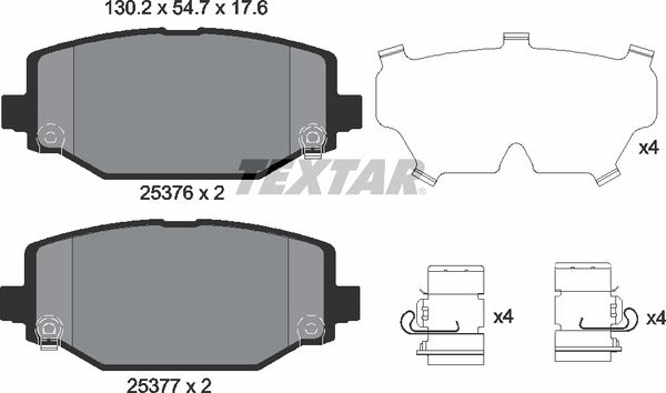 Textar Brake Pad Set - 2537601