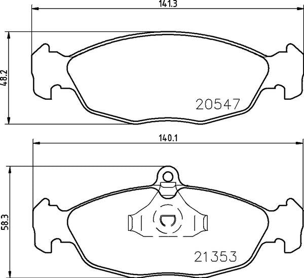 Mintex Brake Pad Set fits -Daewoo Jaguar Opel Vauxhall MDB1556 (also fits other vehicles)