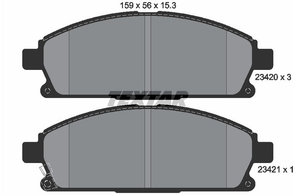 Textar Brake Pad Set - 2342006