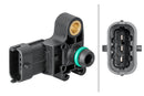 HELLA 6PP 358 152-001 Sensor, boost pressure - 3-pin connector - Bolted