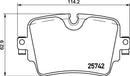 Mintex Brake Pad Set fits -Jaguar MDB3388 (also fits other vehicles)