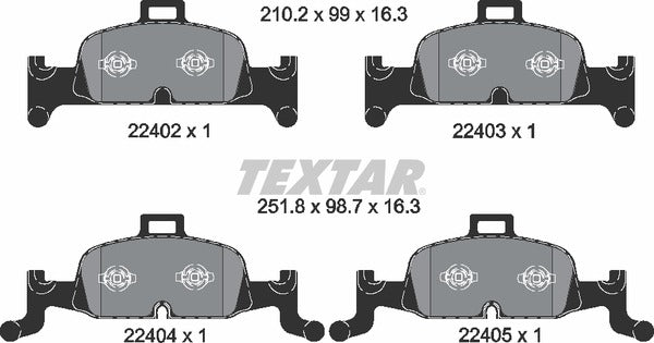 Textar Brake Pad Set - 2240201