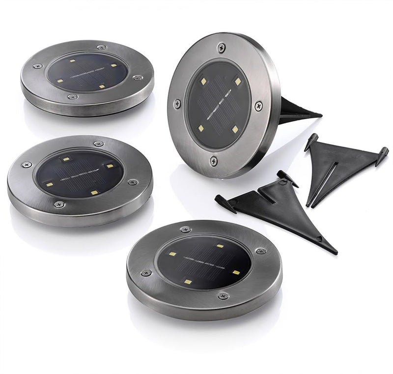 Pack of 4 Solar Deck Lights