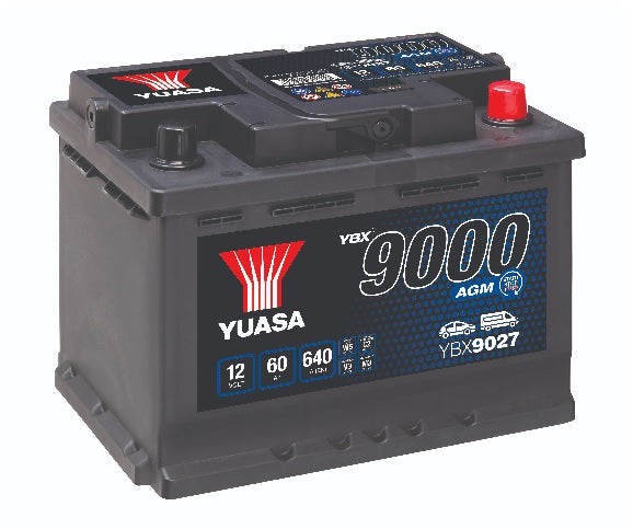 Yuasa YBX9027AGM - 9027 AGM Start Stop Plus Battery - 3 Year Warranty