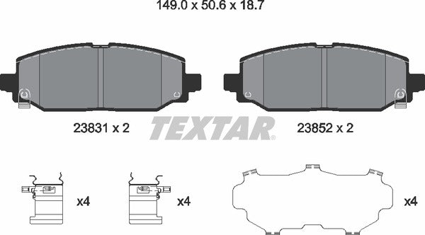 Textar Brake Pad Set - 2383101