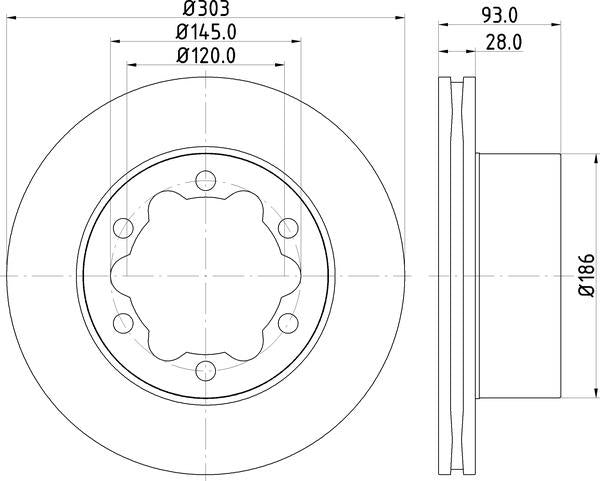 Mintex Brake Discs fits -MercedesBenz VW V338:6 MDC1773 (also fits other vehicles)
