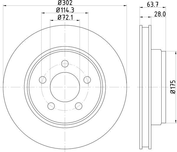 Mintex Brake Discs fits -Dodge Jeep S300:5 MDC2501 (also fits other vehicles)