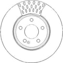 Disctech Brake Disc - Fits Mercedes-benz - ABD3980 - Front Axle