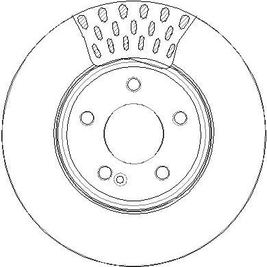 Disctech Brake Disc - Fits Mercedes-benz - ABD3980 - Front Axle