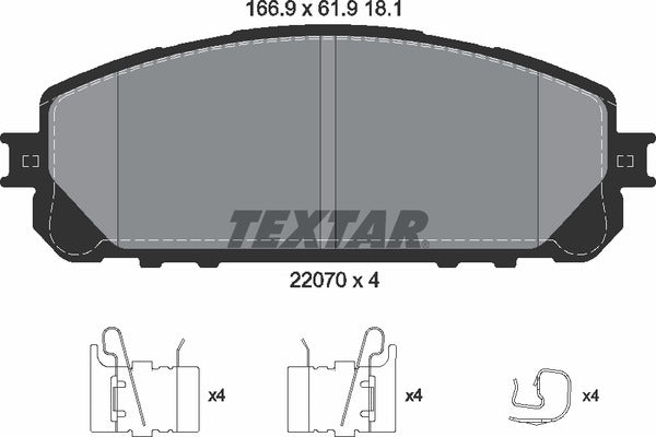 Textar Brake Pad Set - 2207001