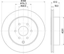 Mintex Brake Discs fits -MercedesBenz 298:6 MDC2845C (also fits other vehicles)