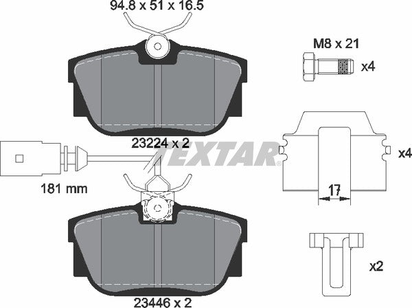 Textar Brake Pad Set - 2344605