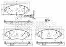 Borg & Beck Front Brake Pad Set -BBP2605