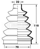 Borg & Beck Cv Joint Boot Kit Part No -BCB6060