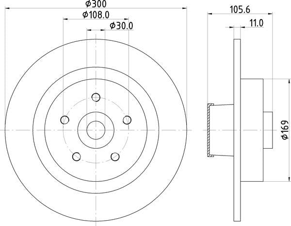 Mintex Brake Discs fits -Renault V328:5 MDC2620 (also fits other vehicles)