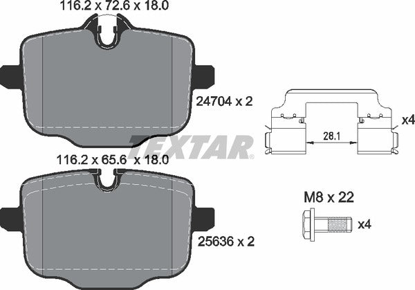 Textar Brake Pad Set - 2470401