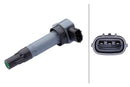HELLA 5DA 358 168-141 Ignition Coil - 14V - 3-pin connector - Bolted