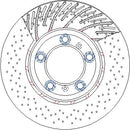 Disctech Brake Disc - Fits Porsche - ABD4001 - Front Axle Left